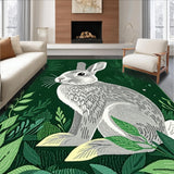 Ultra Soft Area Rug, Non Slip, Stain Resistant, Washable Area Rugs for Living Room, Bedroom, Sophisticated Nature-Themed Aesthetic(Gray)