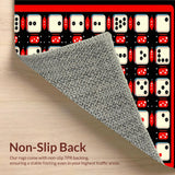 Ultra Soft Area Rug, Non Slip, Stain Resistant, Washable Area Rugs for Living Room, Bedroom, Dynamic Red and Black Scheme(Red)