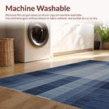 Ultra Soft Area Rug, Non Slip, Stain Resistant, Washable Area Rugs for Living Room, Bedroom, Sophisticated Navy Blue Tiling(Blue)