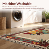 Ultra Soft Area Rug, Non Slip, Stain Resistant, Washable Area Rugs for Living Room, Bedroom, Natural Fishing Cabin Non-Slip Accent Rug(Beige)