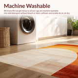 Ultra Soft Area Rug, Non Slip, Stain Resistant, Washable Area Rugs for Living Room, Bedroom, Modern Minimalist Colorful Arrangement(Beige)