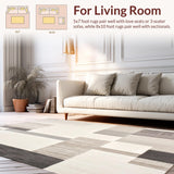 Ultra Soft Area Rug, Non Slip, Stain Resistant, Washable Area Rugs for Living Room, Bedroom, Boho Chic Kitchen Area Comfort Mat for Standing Sink Office(Beige)
