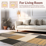 Ultra Soft Area Rug, Non Slip, Stain Resistant, Washable Area Rugs for Living Room, Bedroom, Vintage Cozy Cowhide Aesthetic(Gray)