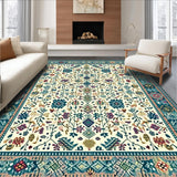 Ultra Soft Area Rug, Non Slip, Stain Resistant, Washable Area Rugs for Living Room, Bedroom, Bohemian Dream Ethereal(Ivory)