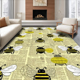 Ultra Soft Area Rug, Non Slip, Stain Resistant, Washable Area Rugs for Living Room, Bedroom, Fluffy Soft Transitional Design(Yellow)
