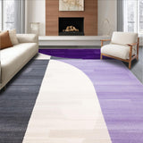 Ultra Soft Area Rug, Non Slip, Stain Resistant, Washable Area Rugs for Living Room, Bedroom, Dynamic Arc Pattern Motif(Purple)