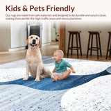 Dynamic Blue Brushstroke Design(Blue)