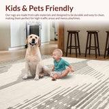 Ultra Soft Area Rug, Non Slip, Stain Resistant, Washable Area Rugs for Living Room, Bedroom, Artistic Subtle Animal Texture(Gray)