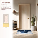 Contemporary Ogee Shape Accent(Blue)