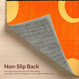 Ultra Soft Area Rug, Non Slip, Stain Resistant, Washable Area Rugs for Living Room, Bedroom, Whimsical Colorful Learning Experience(Orange)