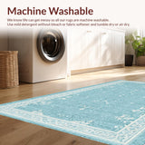 Ultra Soft Area Rug, Non Slip, Stain Resistant, Washable Area Rugs for Living Room, Bedroom, Dainty Water Absorbent Bath Mat With Coquette Bow And Feminine Touch(Blue)