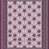 Ultra Soft Area Rug, Non Slip, Stain Resistant, Washable Area Rugs for Living Room, Bedroom, Contemporary Ogee Pattern Fusion(Purple)