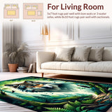 Ultra Soft Area Rug, Non Slip, Stain Resistant, Washable Area Rugs for Living Room, Bedroom, Dynamic Earthy Tones Theme(Brown)