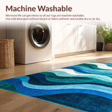 Elegant Curved Seascape Imagery(Blue)