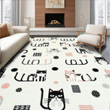 Ultra Soft Area Rug, Non Slip, Stain Resistant, Washable Area Rugs for Living Room, Bedroom, Stylish Irregular Animal Shape(White)