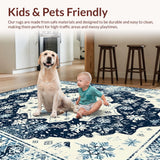 Artful Cream and Navy Trellis(Blue)