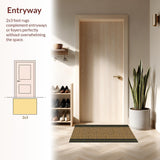 Ultra Soft Area Rug, Non Slip, Stain Resistant, Washable Area Rugs for Living Room, Bedroom, Contemporary Faux Fur Pattern(Gold)