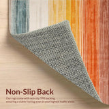 Ultra Soft Area Rug, Non Slip, Stain Resistant, Washable Area Rugs for Living Room, Bedroom, Sleek Neutral Twisted Braids(Orange)