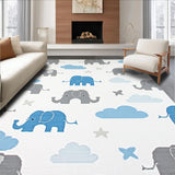Ultra Soft Area Rug, Non Slip, Stain Resistant, Washable Area Rugs for Living Room, Bedroom, Modern Pastel Animal Design(Gray)