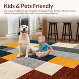 Ultra Soft Area Rug, Non Slip, Stain Resistant, Washable Area Rugs for Living Room, Bedroom, Stylish Minimalist Geometric Carpet for Open Space Interiors(Gray)