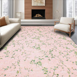 Ultra Soft Area Rug, Non Slip, Stain Resistant, Washable Area Rugs for Living Room, Bedroom, Whimsical Playful Petal Arrangement(Pink)