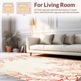 Ultra Soft Area Rug, Non Slip, Stain Resistant, Washable Area Rugs for Living Room, Bedroom, Premium Coral Velvet Floor Mat for Babies – Non Toxic Comfy Play Area(Beige)