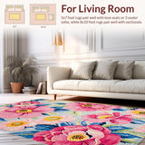 Bright Eclectic Floral Artwork(Pink)