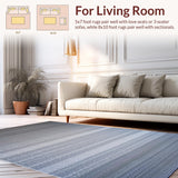 Ultra Soft Area Rug, Non Slip, Stain Resistant, Washable Area Rugs for Living Room, Bedroom, Inviting Transitional Tiled Patterns(Gray)