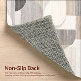 Ultra Soft Area Rug, Non Slip, Stain Resistant, Washable Area Rugs for Living Room, Bedroom, Non Shedding Beige Low Pile Slip Modern Design(Gray)