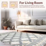 Trendy Abstract Gray Tiled Motif(Gray)