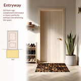 Ultra Soft Area Rug, Non Slip, Stain Resistant, Washable Area Rugs for Living Room, Bedroom, Exotic Multicolor Animal Print(Brown)