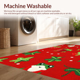 Ultra Soft Area Rug, Non Slip, Stain Resistant, Washable Area Rugs for Living Room, Bedroom, Delightful Cartoonish Animal Print(Red)