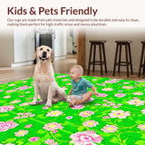 Ultra Soft Area Rug, Non Slip, Stain Resistant, Washable Area Rugs for Living Room, Bedroom, Serene Earthy Moss Visuals(Green)