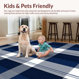 Minimalist Beige Checkered Aesthetic(Blue)