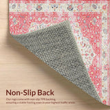 Ultra Soft Area Rug, Non Slip, Stain Resistant, Washable Area Rugs for Living Room, Bedroom, Stylish Soft Pastel Pattern(White)