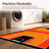 Ultra Soft Area Rug, Non Slip, Stain Resistant, Washable Area Rugs for Living Room, Bedroom, Youthful Sports Enthusiast Floor Decor(Orange)