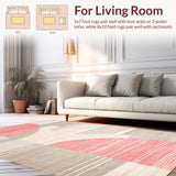 Ultra Soft Area Rug, Non Slip, Stain Resistant, Washable Area Rugs for Living Room, Bedroom, Elegant Fluid Artistic Expression(Beige)