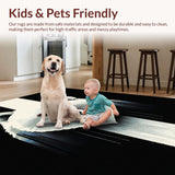 Ultra Soft Area Rug, Non Slip, Stain Resistant, Washable Area Rugs for Living Room, Bedroom, Modern Minimalist Shag Appeal(White)