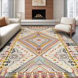 Ultra Soft Area Rug, Non Slip, Stain Resistant, Washable Area Rugs for Living Room, Bedroom, Warm Earthy Textured Weave(White)