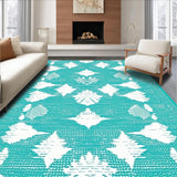 Ultra Soft Area Rug, Non Slip, Stain Resistant, Washable Area Rugs for Living Room, Bedroom, Rustic Ocean Breeze Design(Blue)
