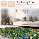 Bathroom Area with Floral Leaf Design(Green)