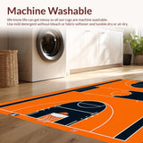 Ultra Soft Area Rug, Non Slip, Stain Resistant, Washable Area Rugs for Living Room, Bedroom, Lively Sports-Inspired Decorative Element(Orange)