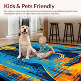 Artistic Round Guitar Motif(Blue)