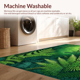 Ultra Soft Area Rug, Non Slip, Stain Resistant, Washable Area Rugs for Living Room, Bedroom, Elegant Rich Green Modern Aesthetic(Green)