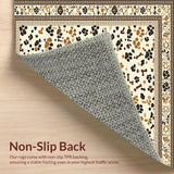 Ultra Soft Area Rug, Non Slip, Stain Resistant, Washable Area Rugs for Living Room, Bedroom, Vibrant Playful Pet Friendly Look(Beige)