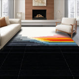 Ultra Soft Area Rug, Non Slip, Stain Resistant, Washable Area Rugs for Living Room, Bedroom, Rustic Earth Tone Graphic Elements(Gray)