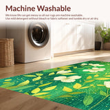 Ultra Soft Area Rug, Non Slip, Stain Resistant, Washable Area Rugs for Living Room, Bedroom, Charming Soft Pastel Accents(Green)