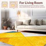 Ultra Soft Area Rug, Non Slip, Stain Resistant, Washable Area Rugs for Living Room, Bedroom, Vibrant Yellow Kitchen Stain-Resistant Decorative Rug(Yellow)