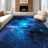 Ultra Soft Area Rug, Non Slip, Stain Resistant, Washable Area Rugs for Living Room, Bedroom, Trendy Moon Bedroom Area Rug for Modern Decor(Blue)