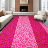 Ultra Soft Area Rug, Non Slip, Stain Resistant, Washable Area Rugs for Living Room, Bedroom, Whimsical Pink Animal Print Delight(Pink)